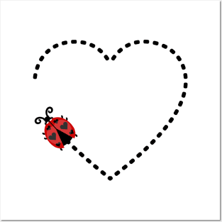 Ladybug Heart Posters and Art